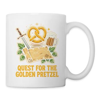Quest For The Golden Pretzel - Tasse - Weiß - Rechts