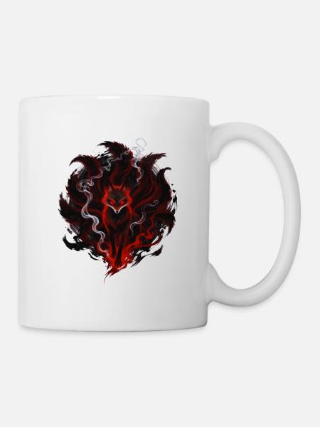 Flame fox in the smoke circle - Mug - white