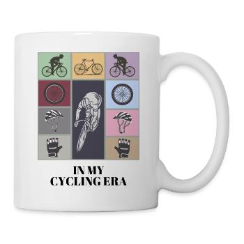 In meiner Radfahrer-Ära lustiges Radfahrer-Shirt - Tasse - Weiß - Rechts