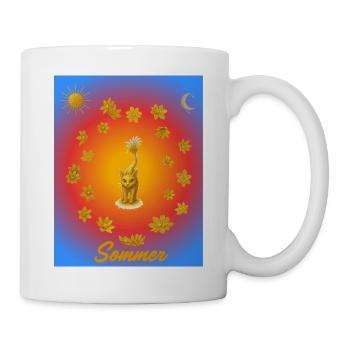 Katzen Sommerglanz - Tasse - Weiß - Rechts
