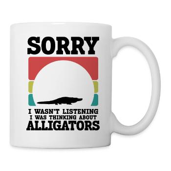 Alligator Silhouette Humor  - Tasse - Weiß - Rechts