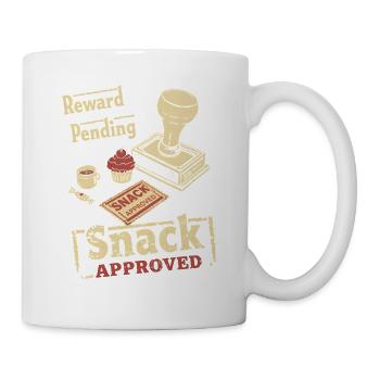 Snack Approved Vintage Stempel - Tasse - Weiß - Rechts