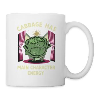 Cabbage Main Character Energy - Tasse - Weiß - Rechts