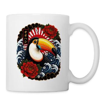 Tukan im japanischen Irezumi Tattoo Stil - Tasse - Weiß - Rechts