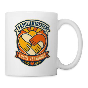Familienfest Herzverbindet Chaos - Tasse - Weiß - Rechts