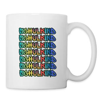 Schulkind Graffiti Farbverlauf - Tasse - Weiß - Rechts