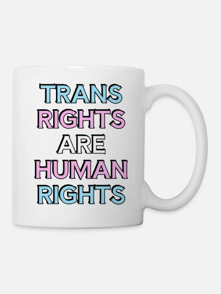 Trans-Rechte sind Menschenrechte – Trans Pride - Tasse - Weiß