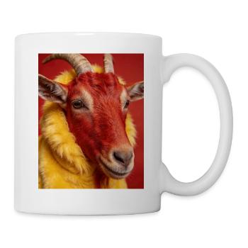 Red goat with yellow fur - Mug - white - Right