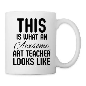 Kunstlehrerin Künstler Kreatives Geschenk - Tasse - Weiß - Rechts