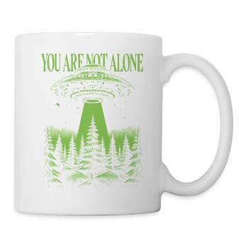 Wandern – Du bist nicht allein – Alien - Tasse - Weiß - Rechts
