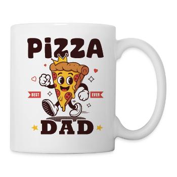 Pizza-Papa Pizza-Liebhaber-Geschenk - Tasse - Weiß - Rechts