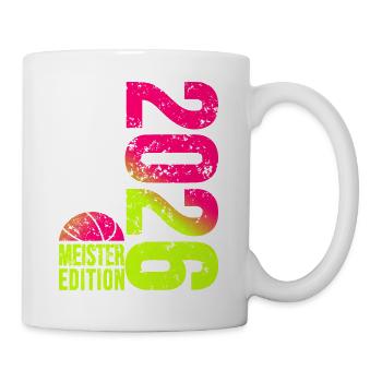 Basketball Meister Edition 2026 in lime pink - Tasse - Weiß - Rechts