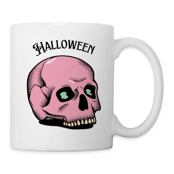 Pink Skull Halloween Totenkopf Gothic Geschenk - Tasse - Weiß - Rechts