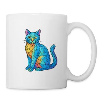 Blaeuliche Kristallkatze - Tasse - Weiß - Rechts