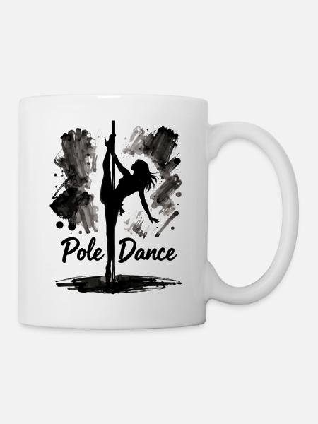 Pole Dance Silhouette – Ästhetische Kunst - Tasse - Weiß