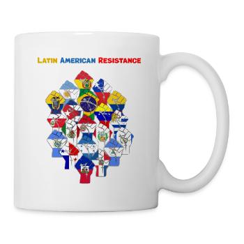 Lateinamerikanische Widerstands-Mosaikfaust - Tasse - Weiß - Rechts