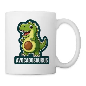 Niedlicher Avocadosaurus Dinosaurier T-Rex - Tasse - Weiß - Rechts