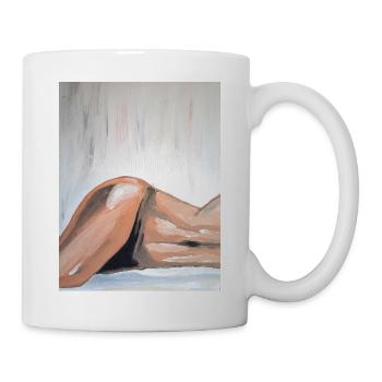 Impressionist Nude Lying Down - Mug - white - Right