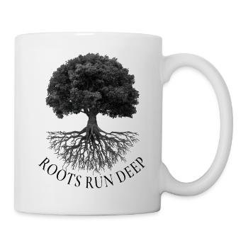 Roots Run Deep – Baum mit Wurzeln - Tasse - Weiß - Rechts