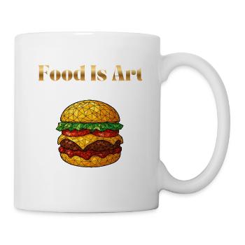 Food Is Art ... Hamburger - Tasse - Weiß - Rechts