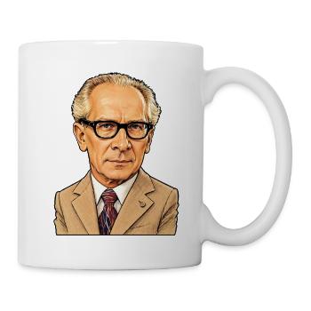 Erich Honecker Karikatur (ohne Hintergrund) - Tasse - Weiß - Rechts