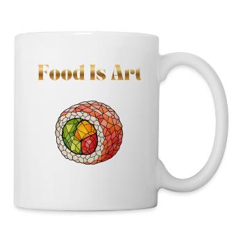 Food Is Art ... California Roll - Tasse - Weiß - Rechts
