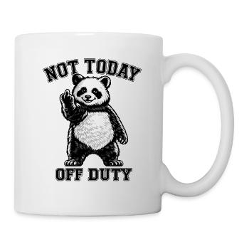 Panda Heut’ Nicht Im Dienst - Tasse - Weiß - Rechts