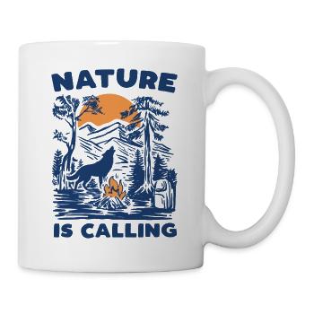 Wandern – Die Natur ruft - Tasse - Weiß - Rechts