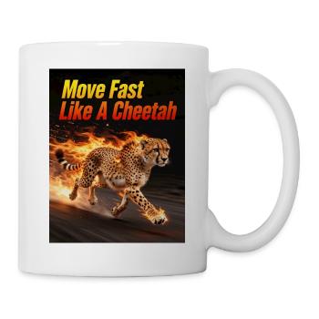 Gepardenschnell Feuerlauf - Tasse - Weiß - Rechts