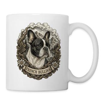 French Bulldog in Vintage Style - Mug - white - Right
