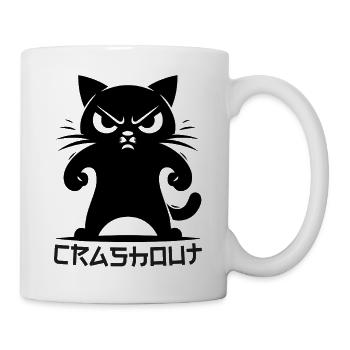 Crashout Katze – Wütige Katze Trend Design - Tasse - Weiß - Rechts
