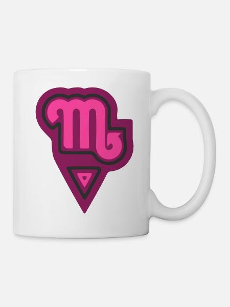 Scorpion tribal du zodiaque et eau - Mug blanc - blanc