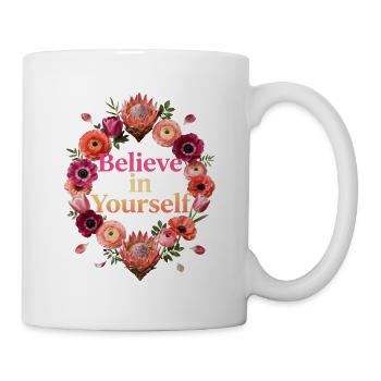 Believe in Yourself: Flower Circle - Mug - white - Right