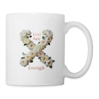 You Are Enough Flower Heart - Mug - white - Right