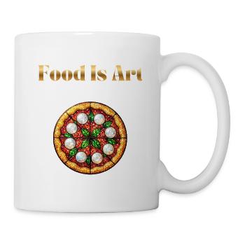 Food Is Art ... Pizza Margherita - Mug - white - Right