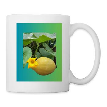 Yellow zucchini with blossom - Mug - white - Right