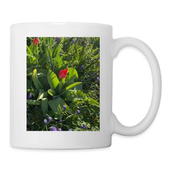 Tulips in the spring garden - Mug - white - Right