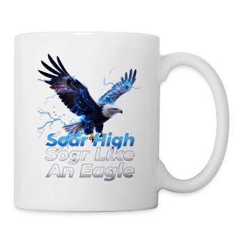 Blue eagle flight with lightning power - Mug - white - Right