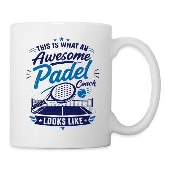 T-shirt Coach de Padel | Padel Tennis - Mug blanc - blanc - Droite
