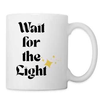 Wait For The Light Retro Typography Sparkles - Mug - white - Right