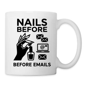 Clous avant le courrier - Mug blanc - blanc - Droite