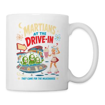 Martians at the Drive-In Diner - Mug - white - Right