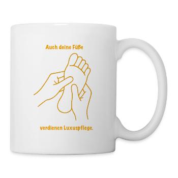 Schöne Füsse  - Tasse - Weiß - Rechts