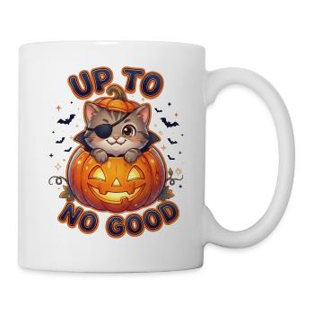 Chat d’Halloween Méchant - Mug blanc - blanc - Droite