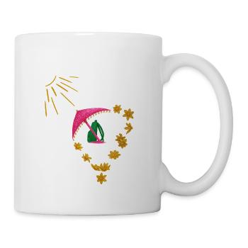 Holidays with heart and sun - Mug - white - Right