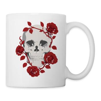 Crimson Rose Skull - Mug - white - Right