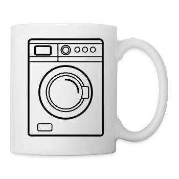 Waschmaschine - Tasse - Weiß - Rechts