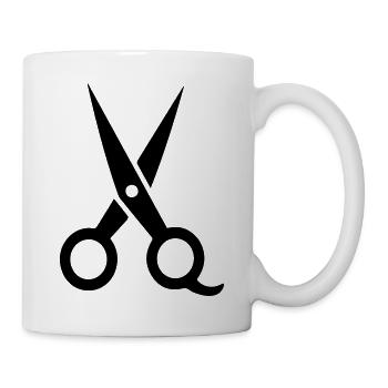 Schere - Tasse - Weiß - Rechts