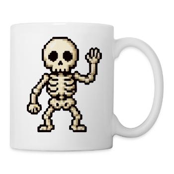 Pixel Skeleton Waving - Mug - white - Right
