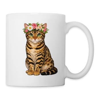 Bengalkatze - Tasse - Weiß - Rechts